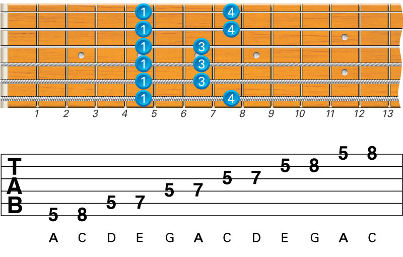 Bass Guitar Scale Chart Printable